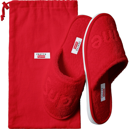 新品 19SS Supreme x Frette Slippers 8-10サイズ フレッテ スリッパ 収納袋付き Red レッド_参考写真