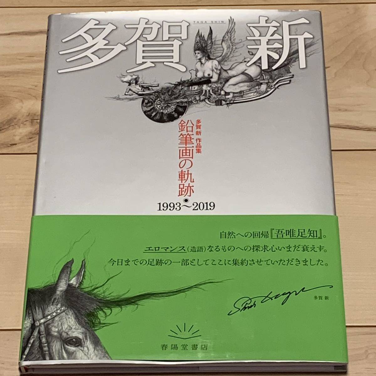 帯付初版 多賀新 作品集鉛筆画の軌跡1993-2019 春陽堂書店刊 江戸川乱歩_画像1