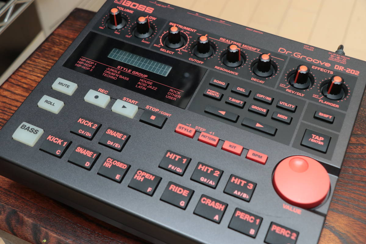 Roland BOSS/ボス ドラムマシン Dr.Groove DR-202 TR-909/808/707 動作
