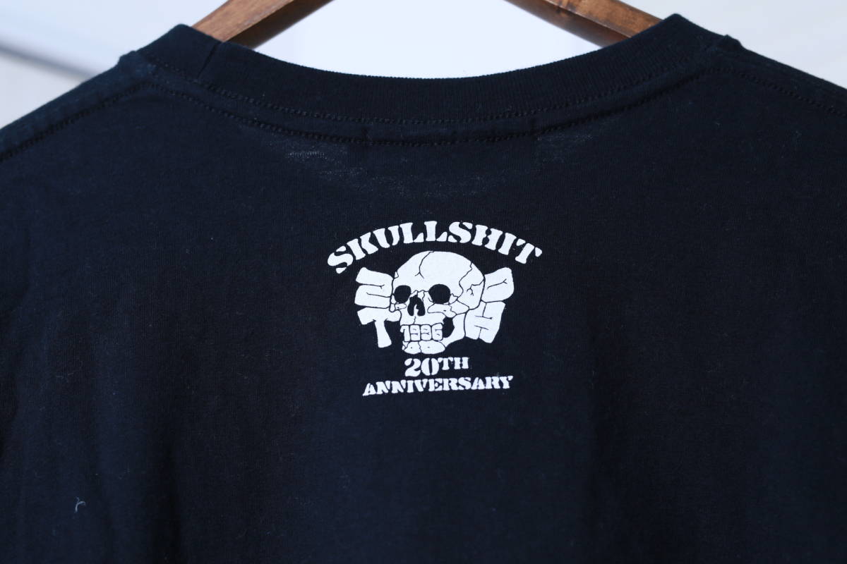 ★SKULLSHIT スカルシット 20th Anniversary プリント半袖Tシャツ　　古着ユーズド男性メンズS黒ブラック服トップスバンドストリート_画像8