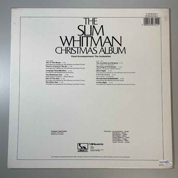 31374★美盤【UK盤】 Slim Whitman / The Slim Whitman Christmas Album_画像2