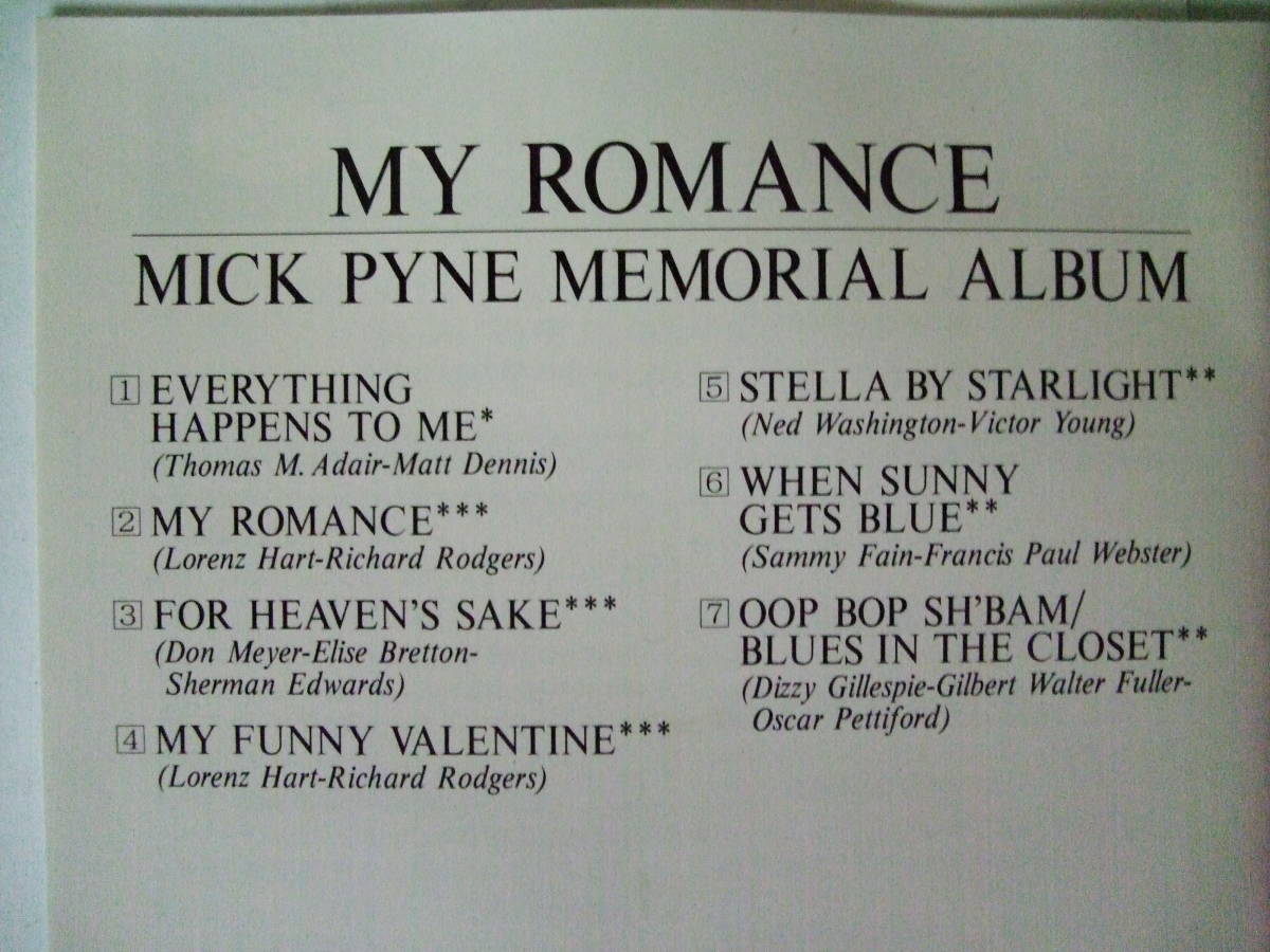 Mick Pyne Memorial Album - My Romance_画像4