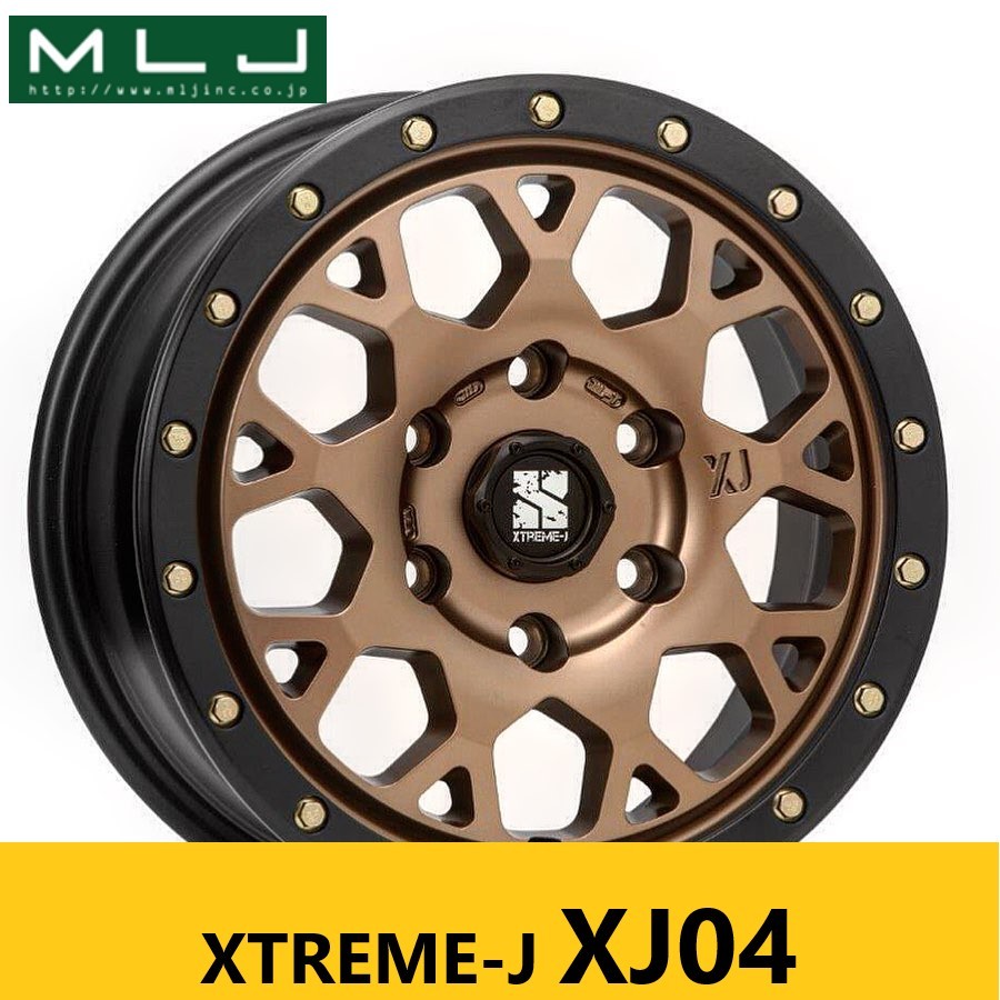 人気オフ系! マットブロンズ MLJ XJ04 6.5J×16in IS38 PCD139.7 6H 新品4本 トヨタ 200系ハイエース 200系レジアスエース に_画像1