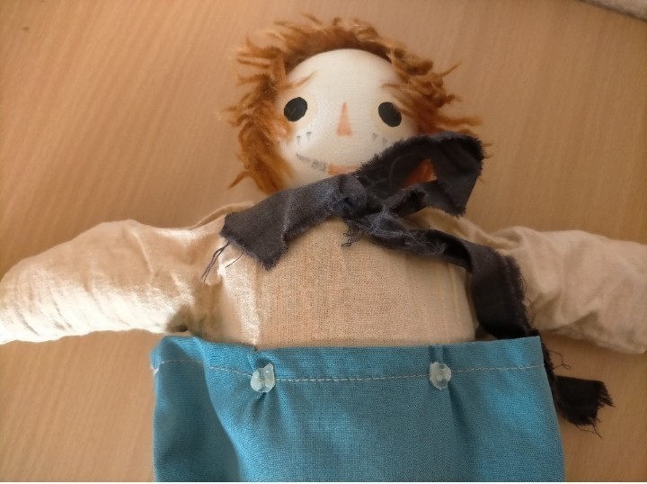 値下！ ラガディ アン&アンディ　ペア　ヴィンテージドール　ハンドメイドドール VOLLAND RAGGEDY ANN AND ANDY DOLLS カントリー 布製人形_画像8