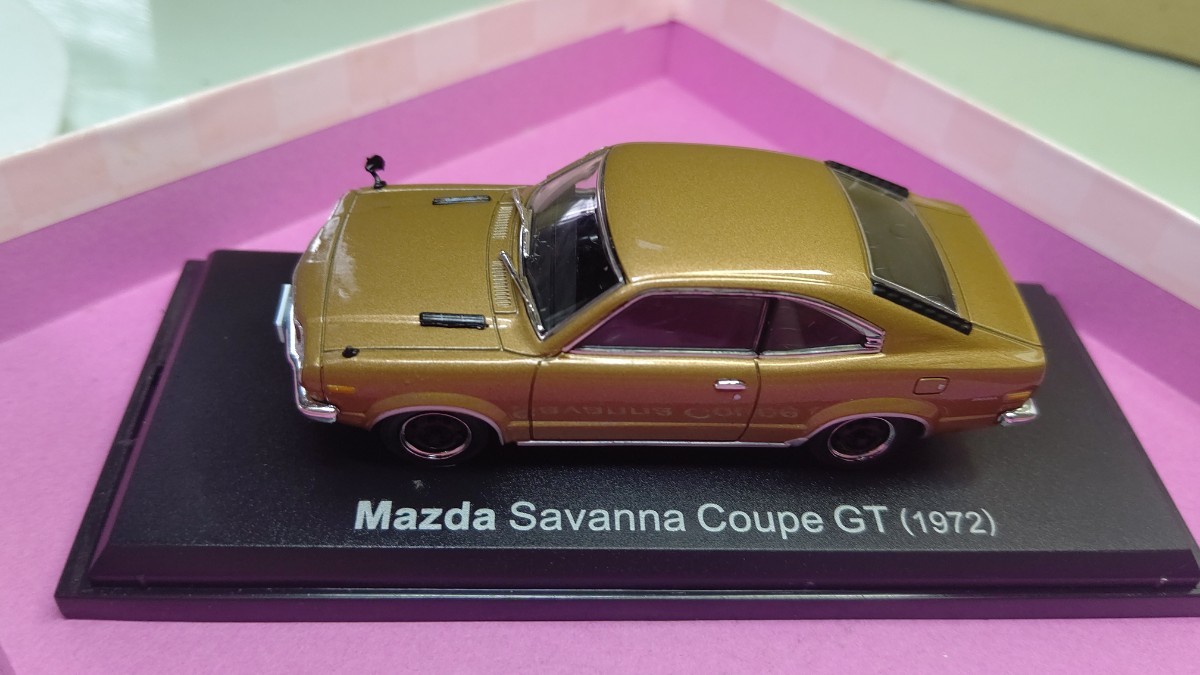 左ミラー欠落！Mazda Savanna Coupe GT 1972年 スケール 1/43 マツダ