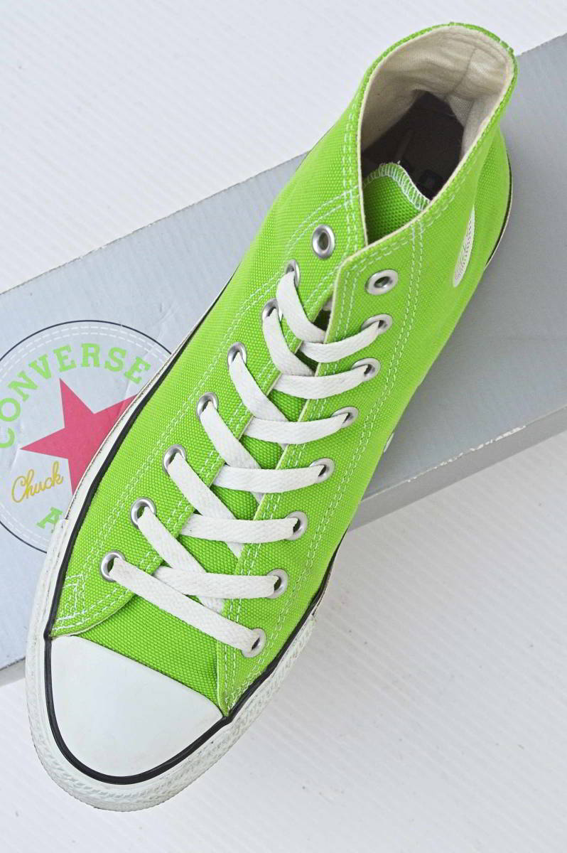 AURALEE Converse X Beauty & Youth オーラリー コンバース ・ ALL STAR HI Chuck Taylor　9.0　ライム　中古_画像1