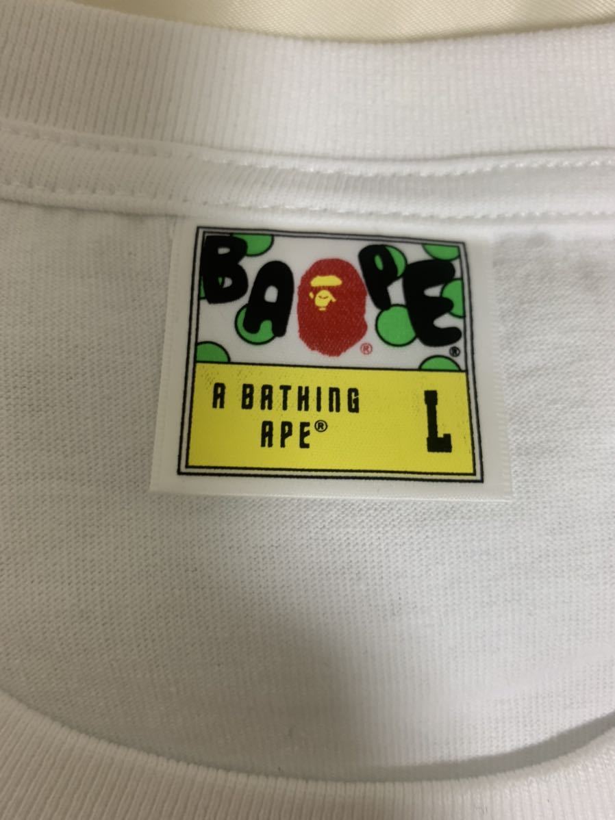 キムタク 着 A BATHING APE Tシャツ Lサイズ エイプ ベイプ 大猿 新品 未着用 送料 無料 木村拓哉_画像4