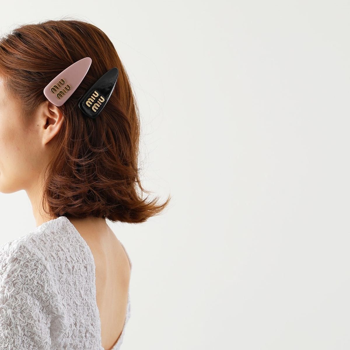 miumiu ヘアクリップ ヘアピン バレッタ ノベルティ ブルー miumiu ヘアクリップ ヘアピン バレッタ ノベルティ ブルー