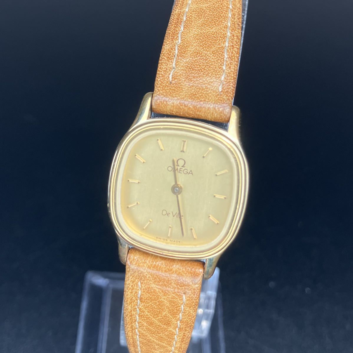 正規品】オメガ デビル レディース 腕時計 1387 プッシュピン ゴールド-