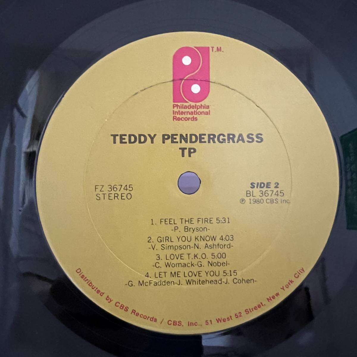 Funk Soul LP - Teddy Pendergrass - TP - Philadelphia International - NM - シュリンク付_画像5