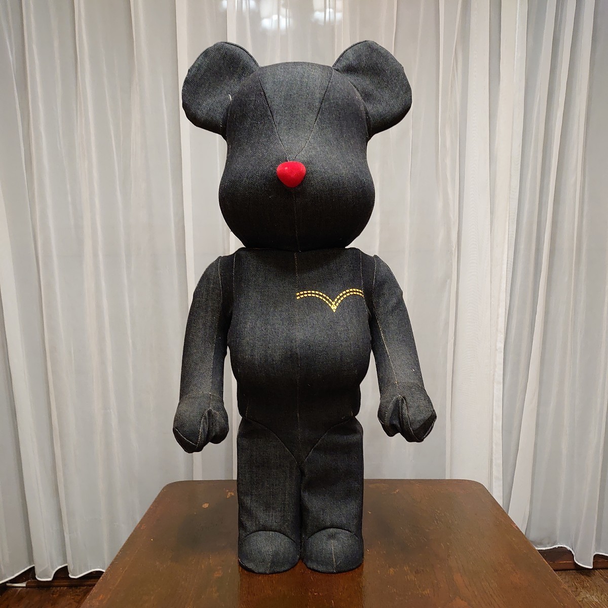 BE@RBRICK x Levi's 1000% MEDICOM TOY ベアブリック x リーバイス メディコムトイ 初期 レア 箱なし　デニム生地 正規品_画像1