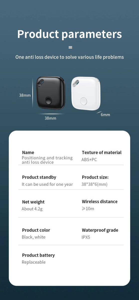 iPhoneで探せます！iTag(Airtag) Bluetoothトラッカー 忘れ物 車両盗難防止グッズ カーセキュリティ iPhone用 小物紛失防止⑲_画像10