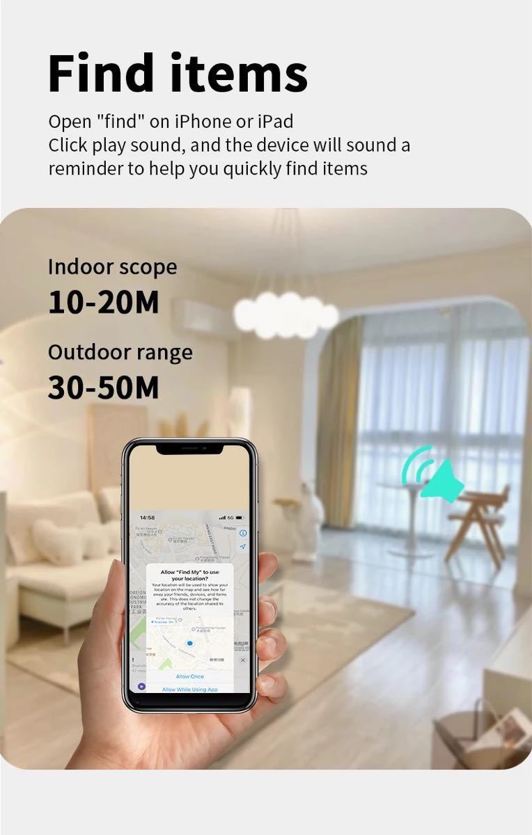 iPhone....!iTag(Airtag) Bluetooth Tracker .. thing vehicle theft prevention goods car security iPhone for small articles lost prevention ④