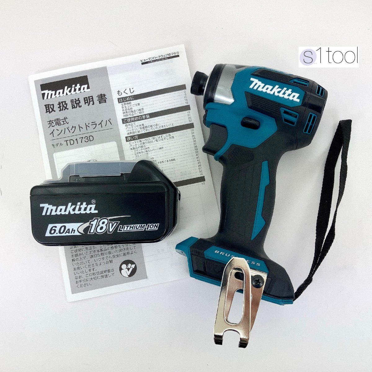 新品 マキタ TD173DZ 本体のみ + BL1860B 純正 ( 18V 6.0Ah 雪マーク