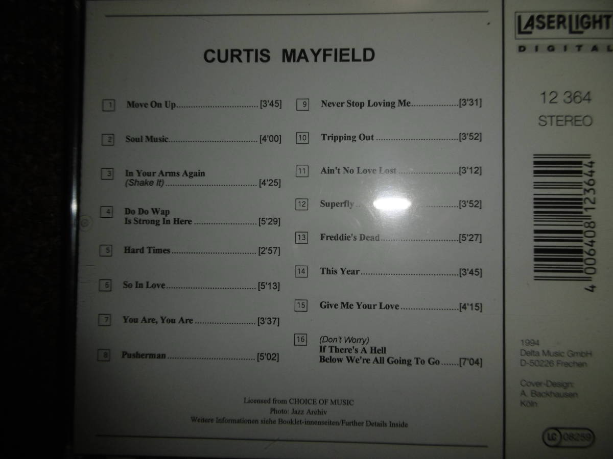 廃盤 R＆B SOUL Curtis Mayfield　カーティス・メイフィールド　ベスト盤 駄曲一切ナシの最高傑作 不滅の名盤・偉大なる音楽遺産 _画像2