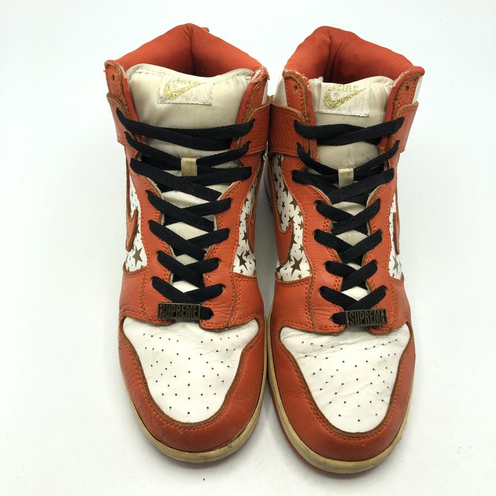 [ used ][ condition consideration ]NIKE × Supreme DUNK HIGH PRO SB Orange size 29cm 307385-181 sole decrease large Nike Supreme [240017567855]