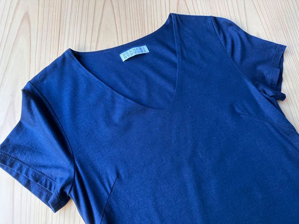 BARNEYS NEWYORK Barneys New York короткий рукав футболка tops cut and sewn темно-синий размер 38