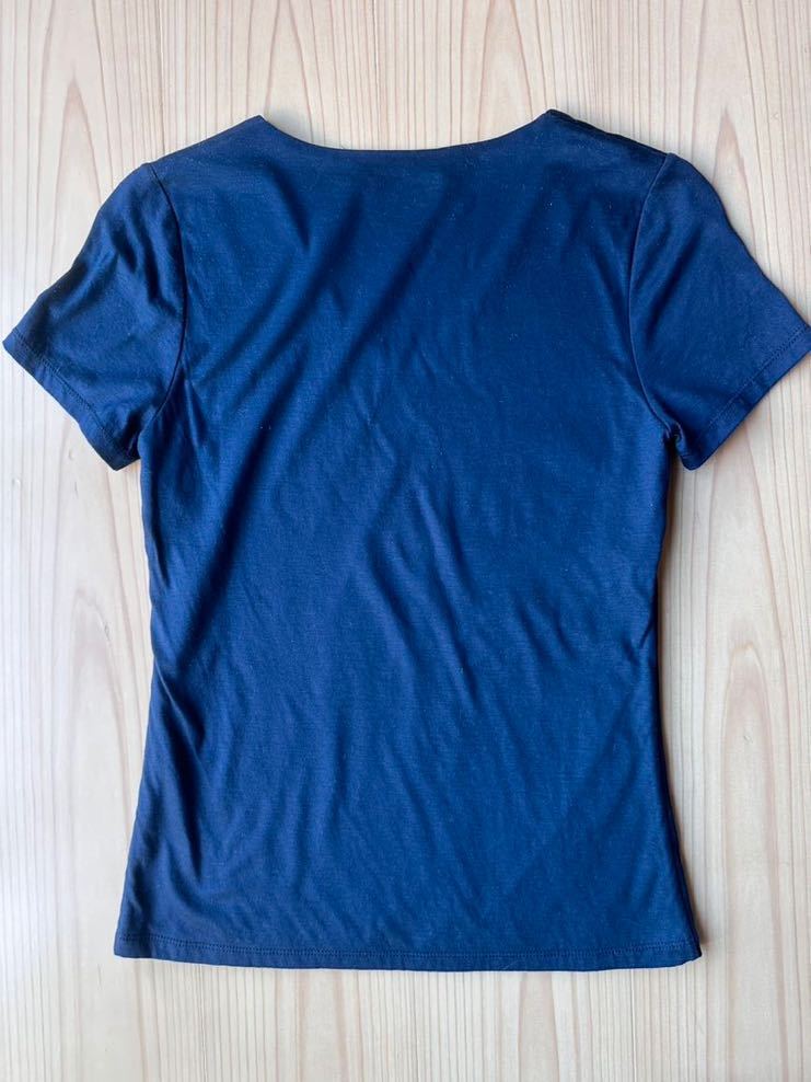 BARNEYS NEWYORK Barneys New York короткий рукав футболка tops cut and sewn темно-синий размер 38