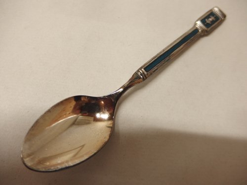 0730369w[ spoon 2 kind total 1 2 ps ] Showa Retro / cutlery /Martian contains / Marcia n/ ceramics equipment ornament / in box / original /12~12.4cm degree / unused storage goods 