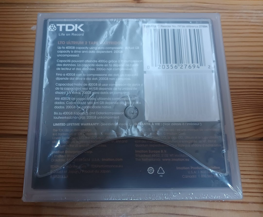 TDK LTO Ultrium2 данные картридж 200/400GB нераспечатанный 