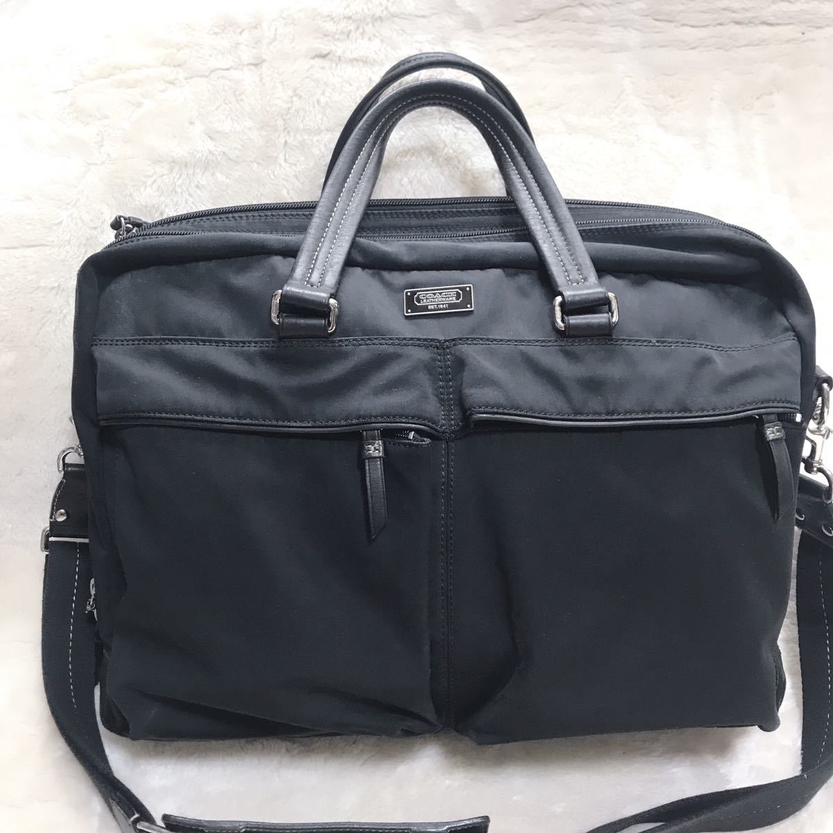 COACH コーチ 2way ナイロン レザー ビジネスバッグ ブリーフ COACH コーチ 2way ナイロン レザー ビジネスバッグ ブリーフ