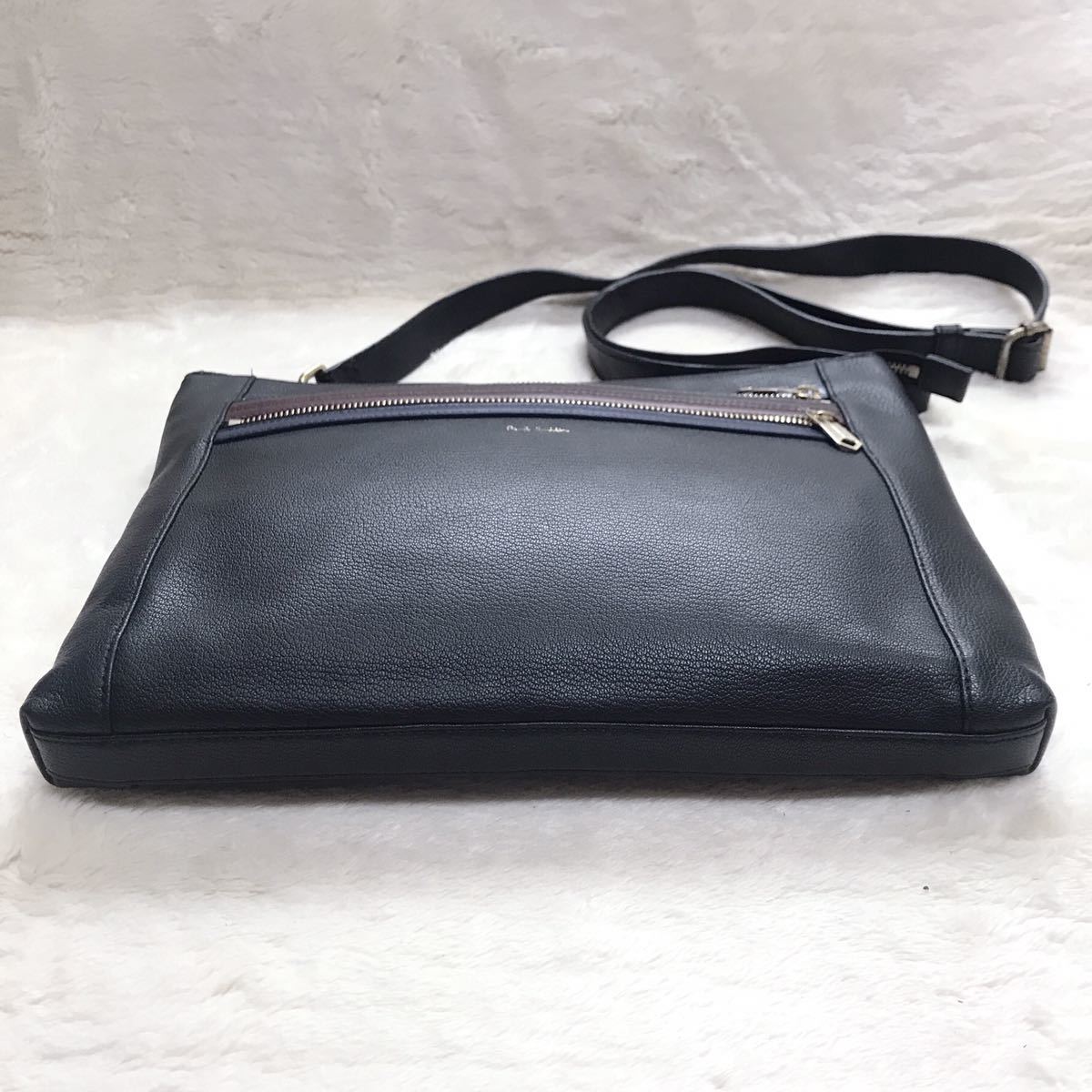 極美品 Paul Smith 2way ショルダーバッグ クラッチバッグ レザー ポールスミス