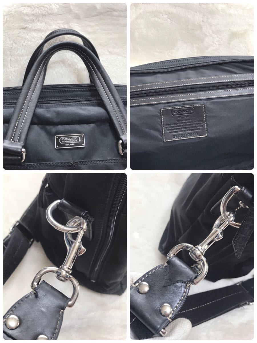 COACH コーチ 2way ナイロン レザー ビジネスバッグ ブリーフ COACH コーチ 2way ナイロン レザー ビジネスバッグ ブリーフ