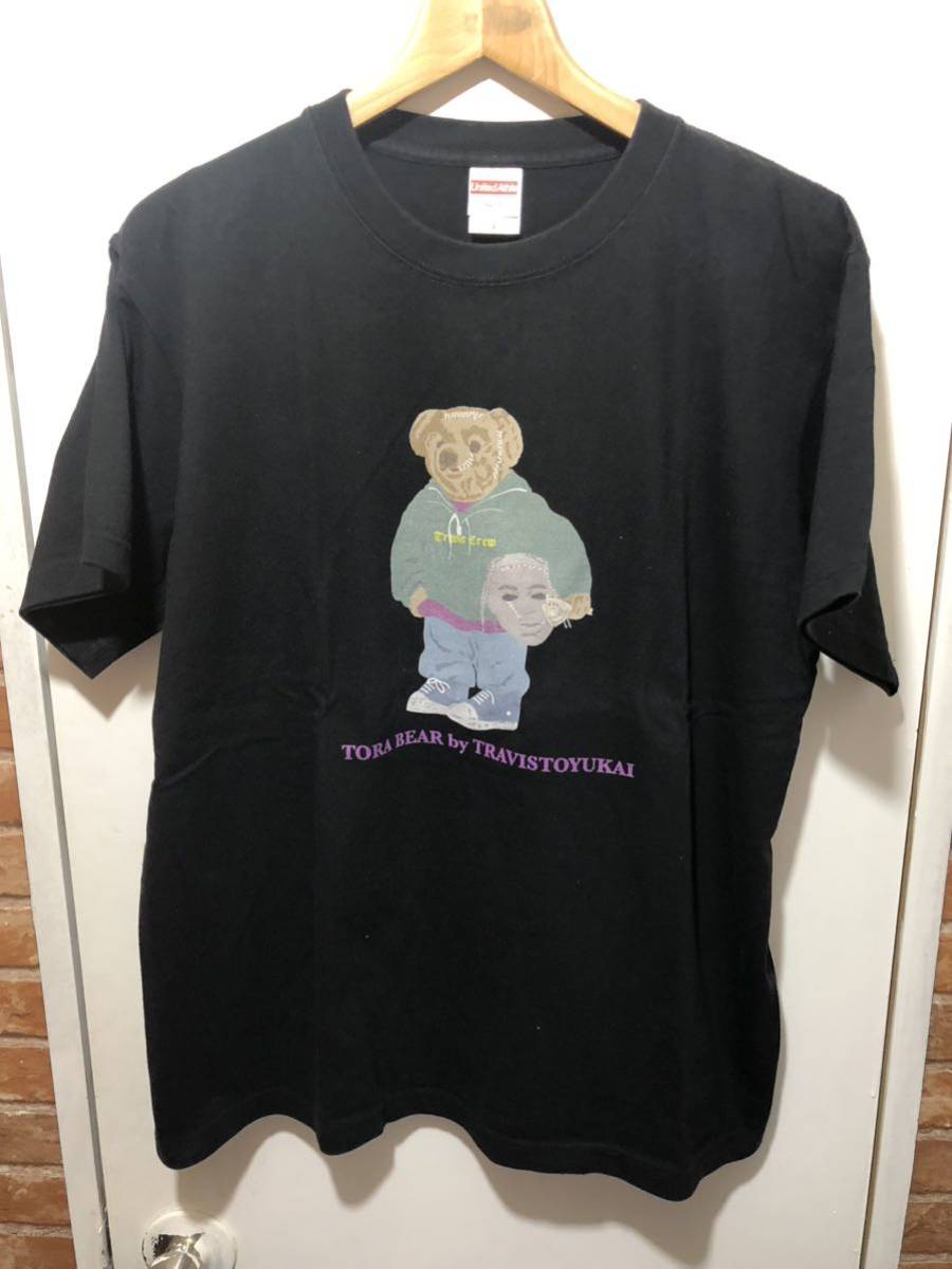 TORA BEAR by TRAVISTOYUKAI Tシャツ 半袖Tシャツ サイズL ブラック　FK_画像1