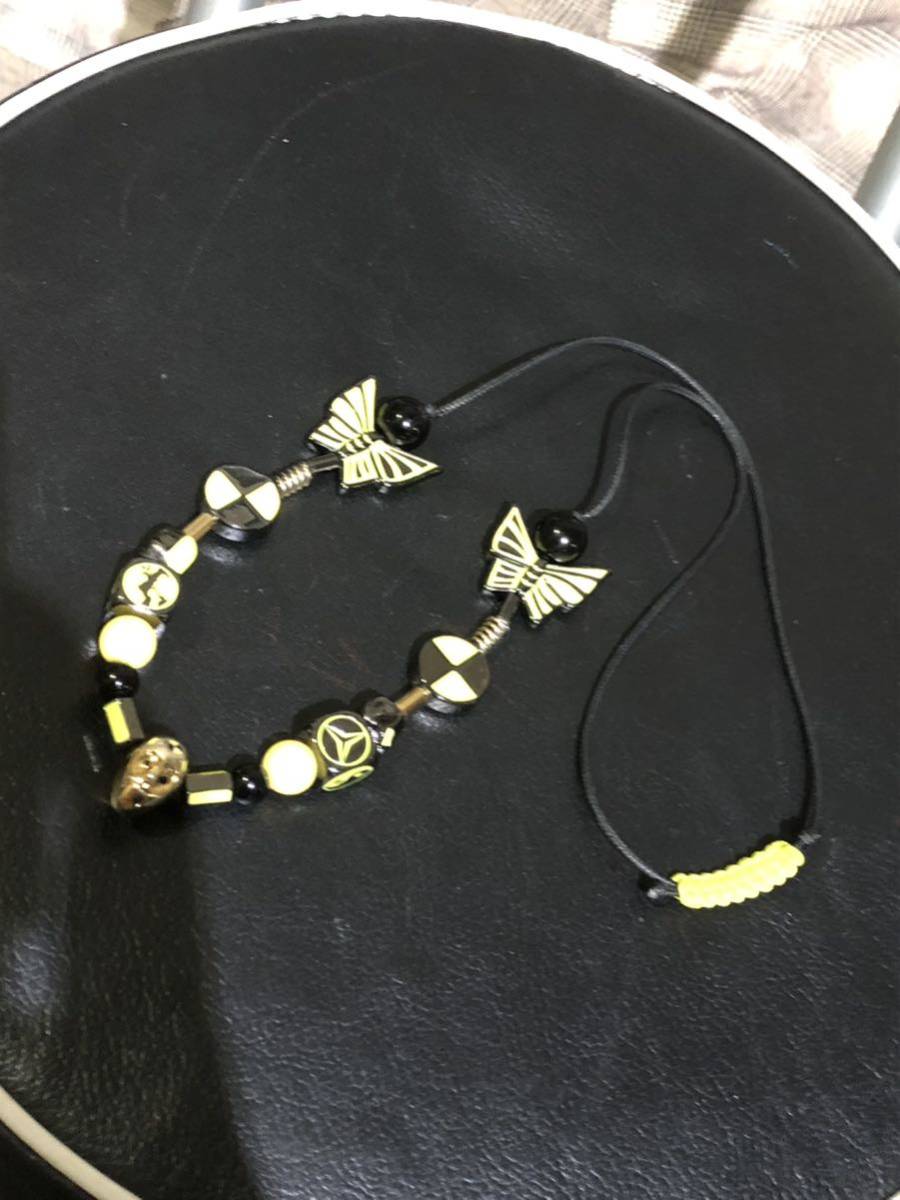 EVAE MOB エバーモブ Testing Smiley Necklace ネックレス ブラック イエロー　FK_画像4