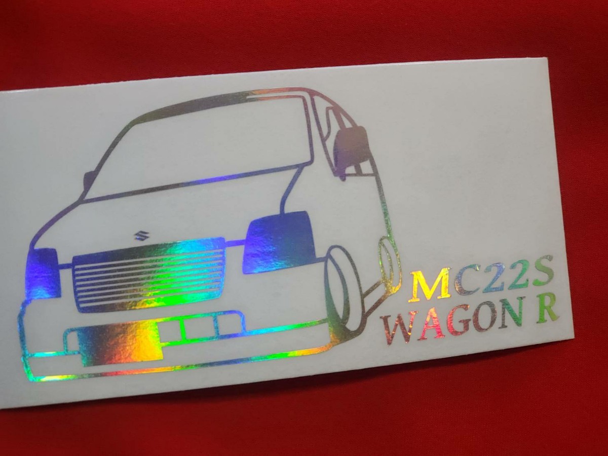 ワゴンR　RR MC21S　車体ステッカー　エアロ　スズキ　車高短　6.5×13 マジョーラシルバー　ワゴンRG-PRODUCE_画像1