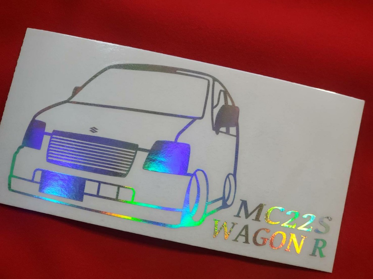 ワゴンR　RR MC21S　車体ステッカー　エアロ　スズキ　車高短　6.5×13 マジョーラシルバー　ワゴンRG-PRODUCE_画像2