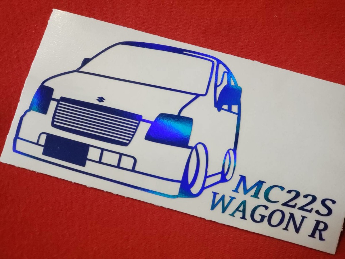 ワゴンR　RR MC21S　車体ステッカー　エアロ　スズキ　車高短　6.5×13 マジョーラブルー　ワゴンRG-PRODUCE_画像2