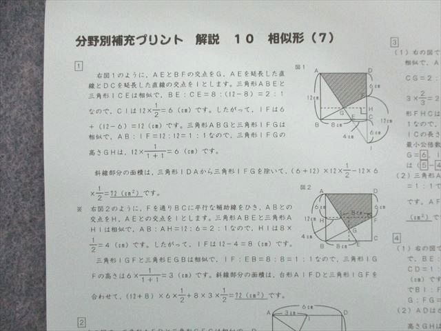 US01-065 SAPIX サピックス 分野別補充プリント/立体切断確認テスト 算数 【計69回分】 2019 28S2D_画像3