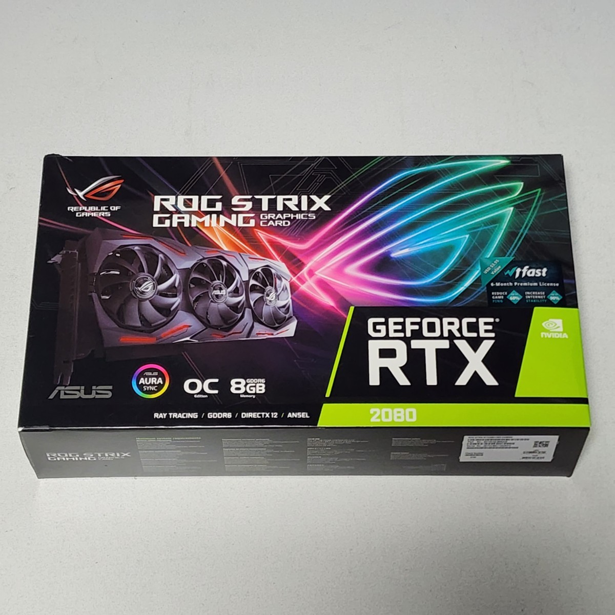 ASUS GEFORCE RTX2080 8GB GDDR6/ROG-STRIX-RTX2080-O8G-GAMING 動作確認済み PCパーツ  グラフィックカード PCIExpress