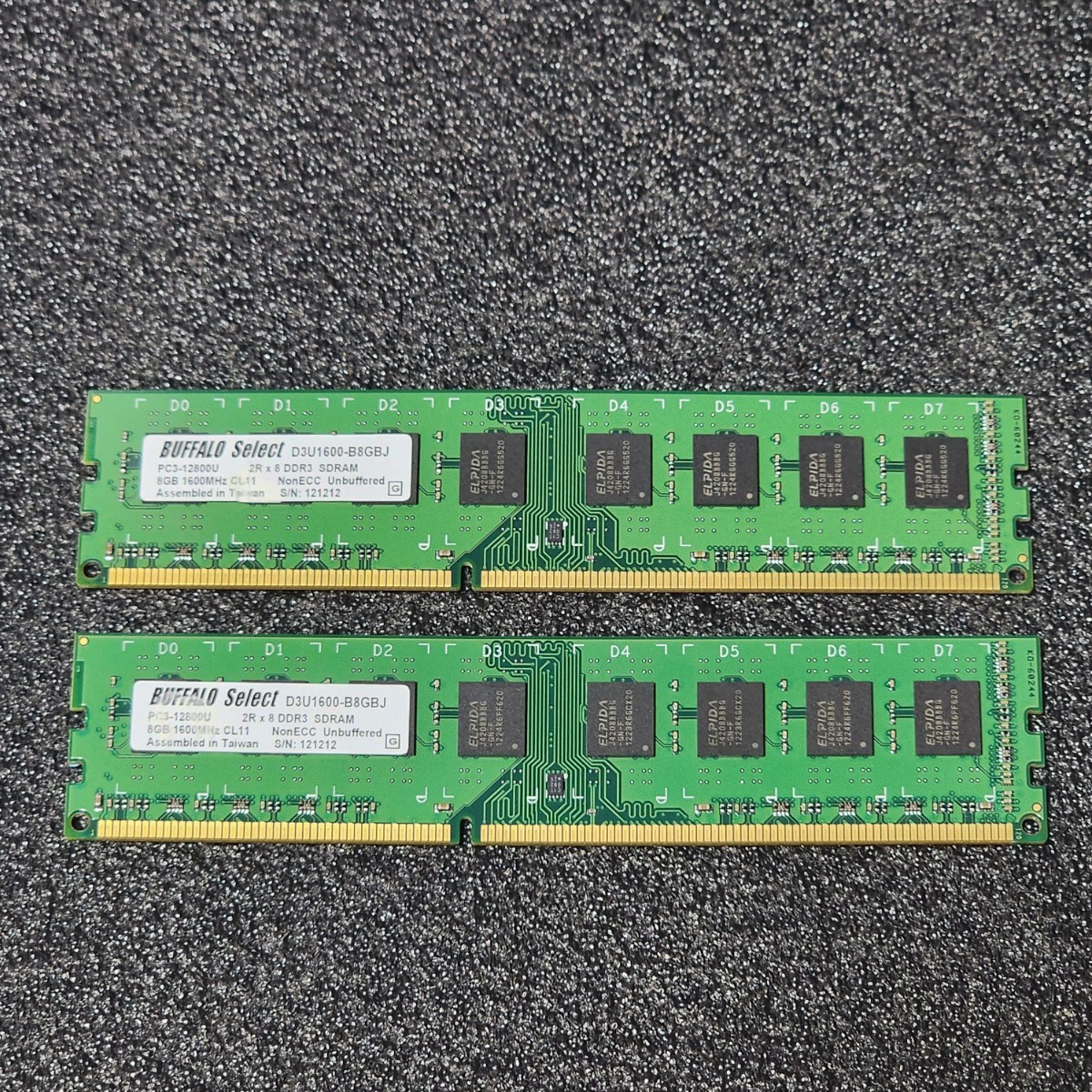 BUFFALO DDR3-1600 デスクトップ用メモリ8Gx2 Yahoo!フリマ（旧）-