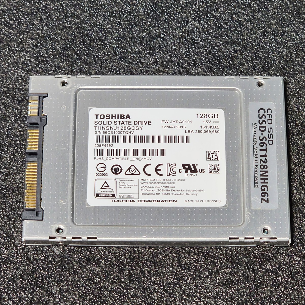 TOSHIBA THNSNJ128GCSY 128GB SATA SSD 正常品 2 5インチ内蔵SSD TOSHIBA THNSNJ128GCSY 128GB SATA SSD 正常品 2 5インチ内蔵SSD