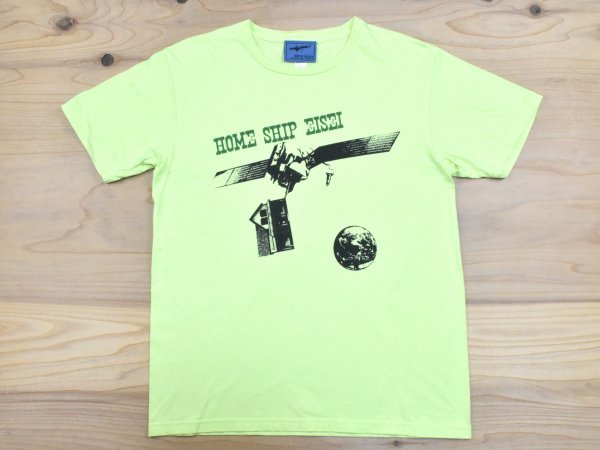 2008年 BUMP OF CHICKEN ホームシップ衛星ツアー Tシャツ sizeS 蛍光イエロー 黄色 バンプオブチキン バンドTシャツ ライブ 古着 2000s_画像1