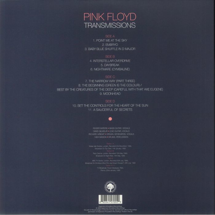 Pink Floyd ピンク・フロイド - Transmissions 限定二枚組クリアー・カラー・アナログ・レコード