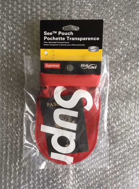 送料￥164～ 18 SS supreme SealLine See Pouch ポーチ large Red レシートコピー 添付可 新品未使用 国内正規 即発送可 他多数出品中_画像3