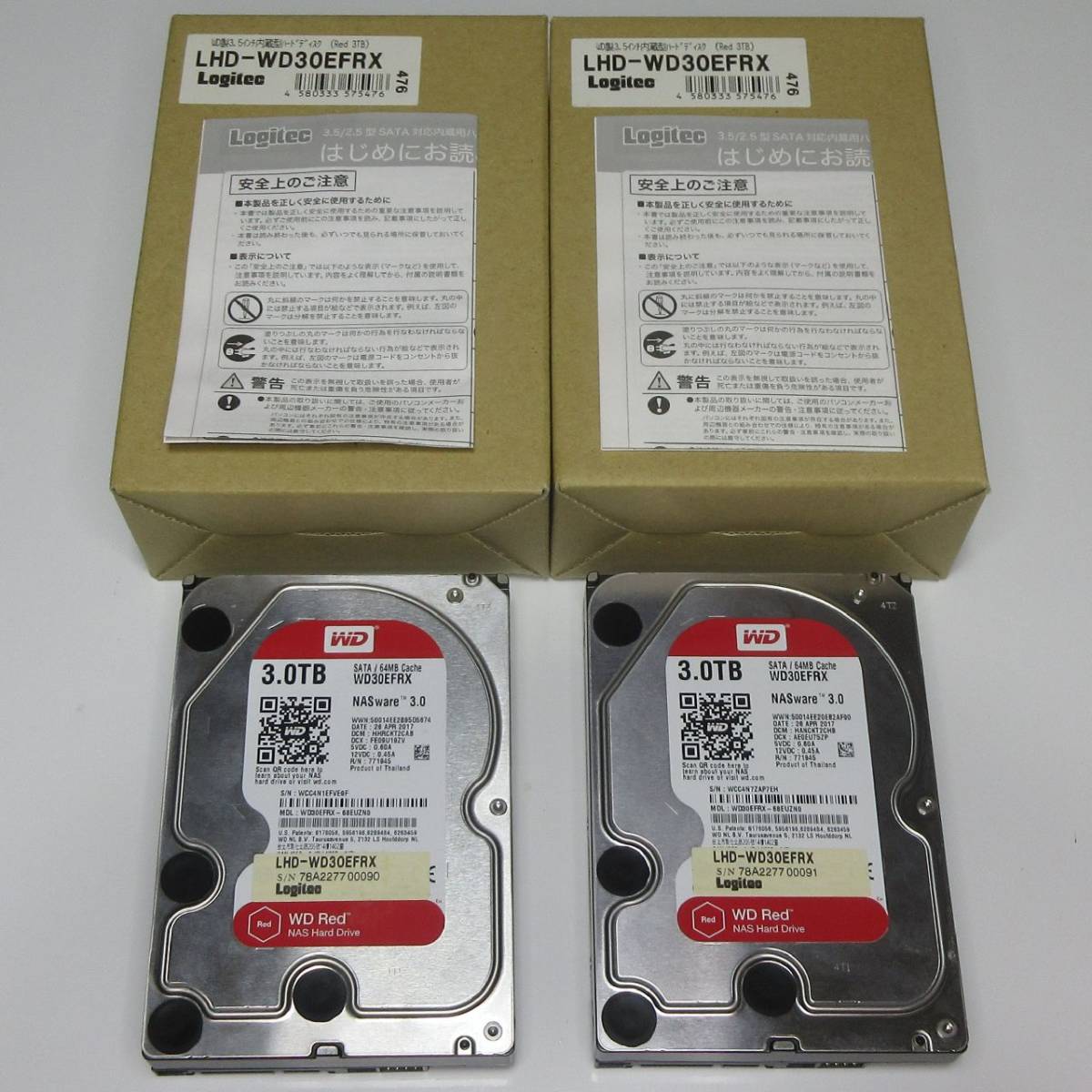 WD Red　3.5インチ内蔵HDD　3TB　SATA III　2個セット　【送料込み】_画像1