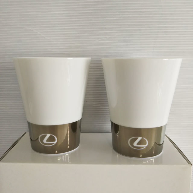 未使用 LEXUS フリーカップ 2個 美濃焼 日本製 白磁 ペアセット レクサスオリジナル コレクション_画像2