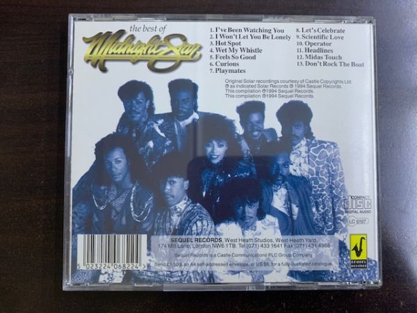  midnight * Star the best of Midnight Star the best record 5023224068224