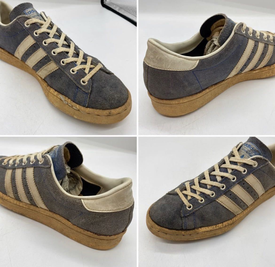 【27cm】1980s Vintage adidas Tournament Blue 1980年代 ヴィンテージ アディダス トーナメント ブルー 箱無し フランス製 6128_画像8