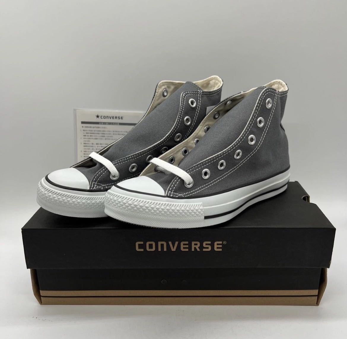 【24.5cm】新品 CONVERSE CANVAS ALL STAR HI CHARCOAL コンバース キャンバス オール スター ハイ チャコール (1C988) 5079_画像1