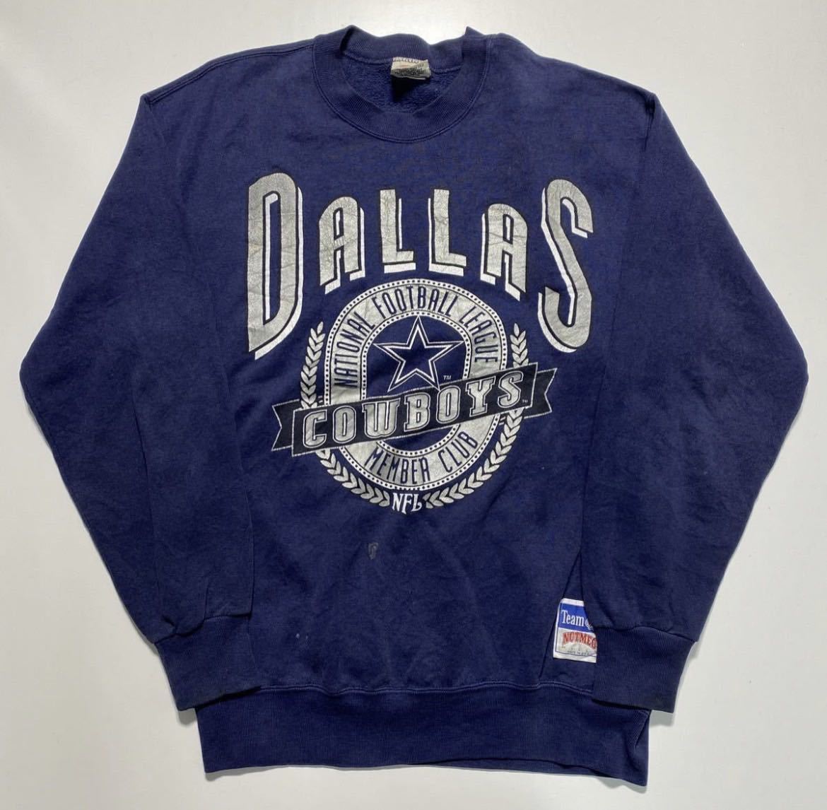 100%正規品 DALLAS NFL NUTMEG 【L】90s COWBOYS R273 USA製 プリント