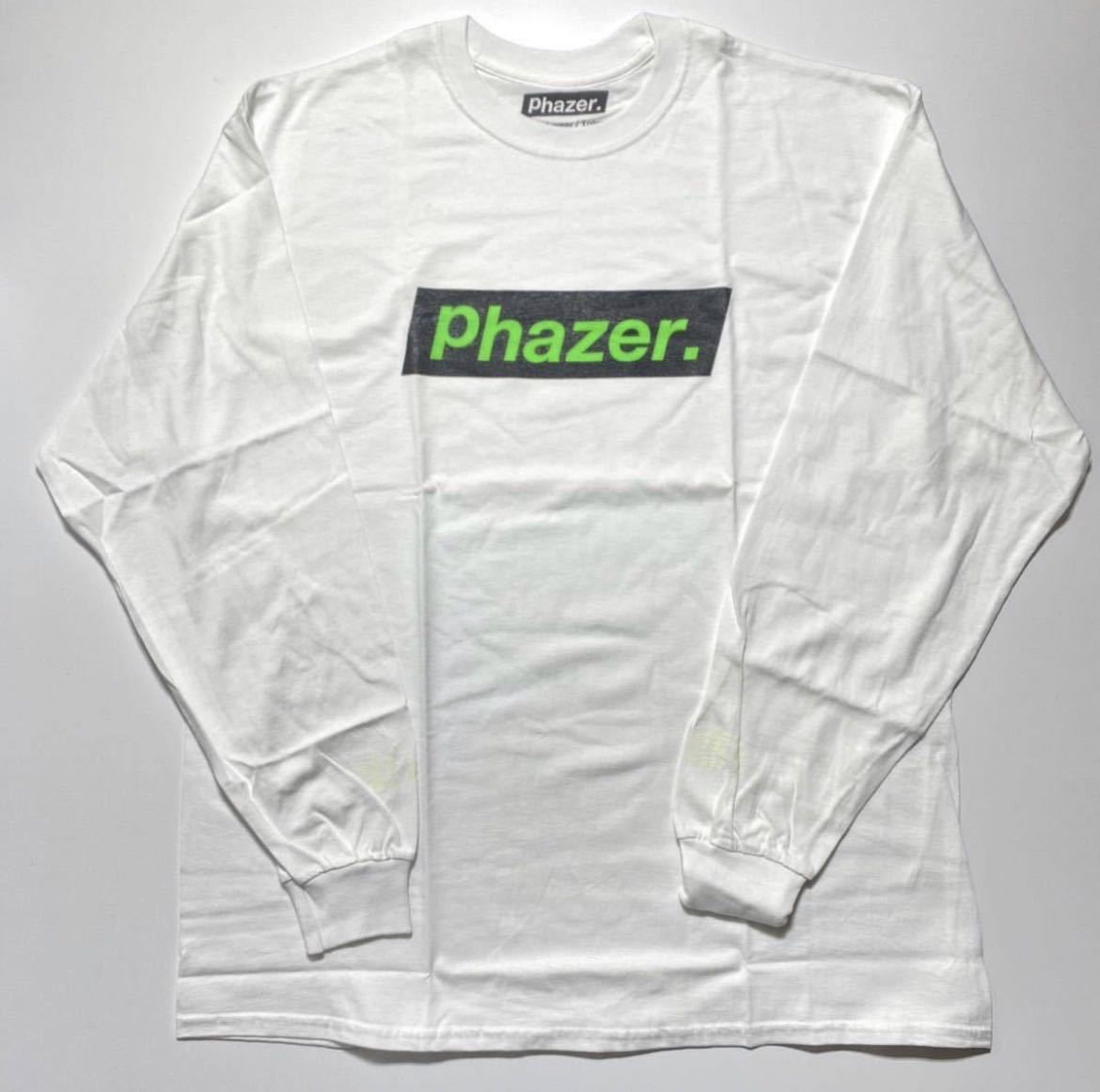 【XL】新品 Phazer Tokyo Logo Print L/S Tee White フェイザー トーキョー 東京感染 ロゴ プリント 長袖Tシャツ ロンT ホワイト G1974