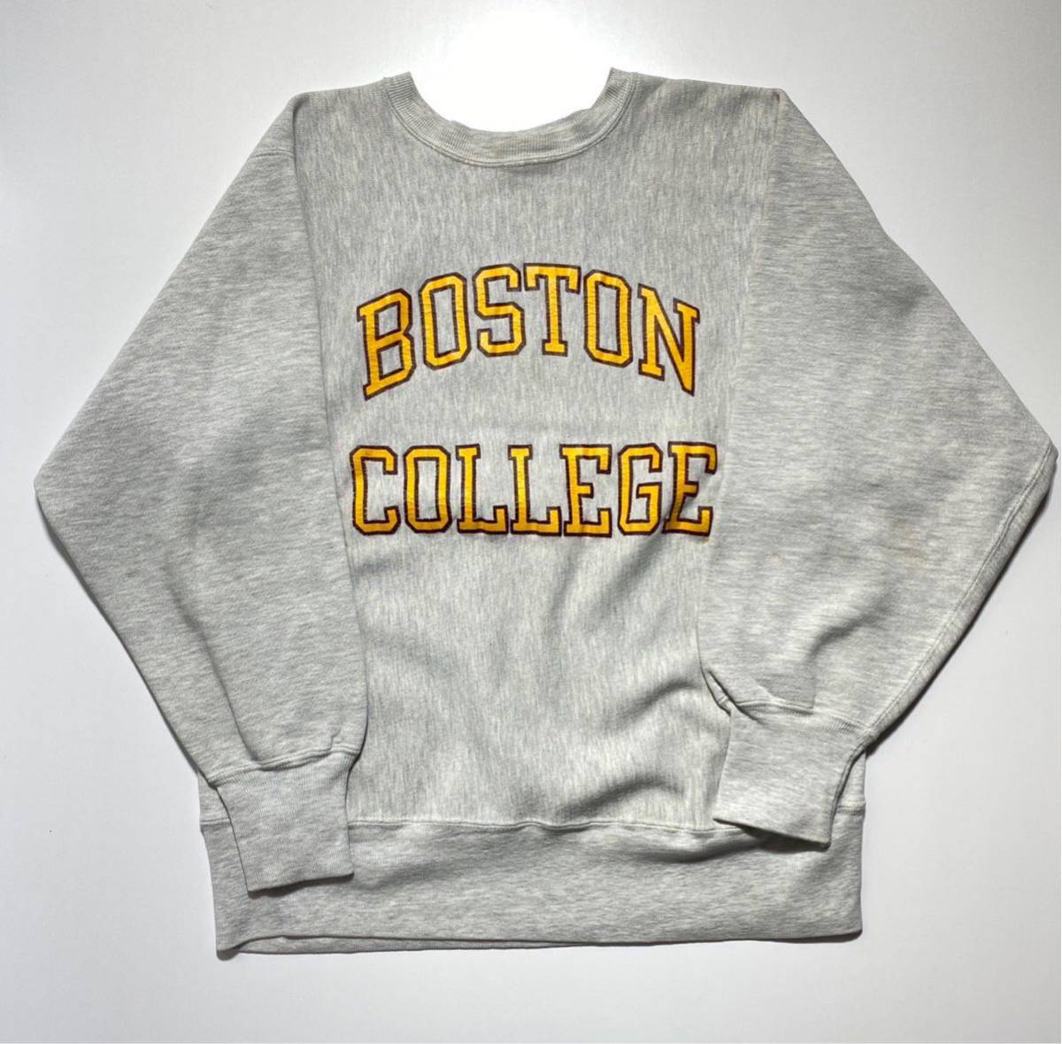 【L】1990s Champion Reverse Weave Boston Callege 1990年代 チャンピオン リバースウィーブ カレッジ スウェット USA製 刺繍タグ G2164_画像1