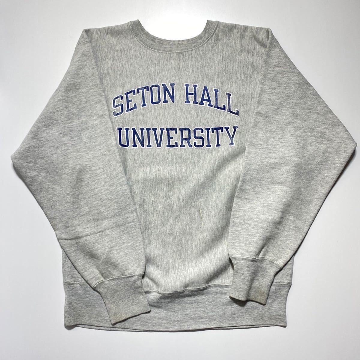 【XL】1980s Champion Reverse Weave Seton Hall University 1980年代 チャンピオン リバースウィーブ プリント トリコタグ USA製 G2181