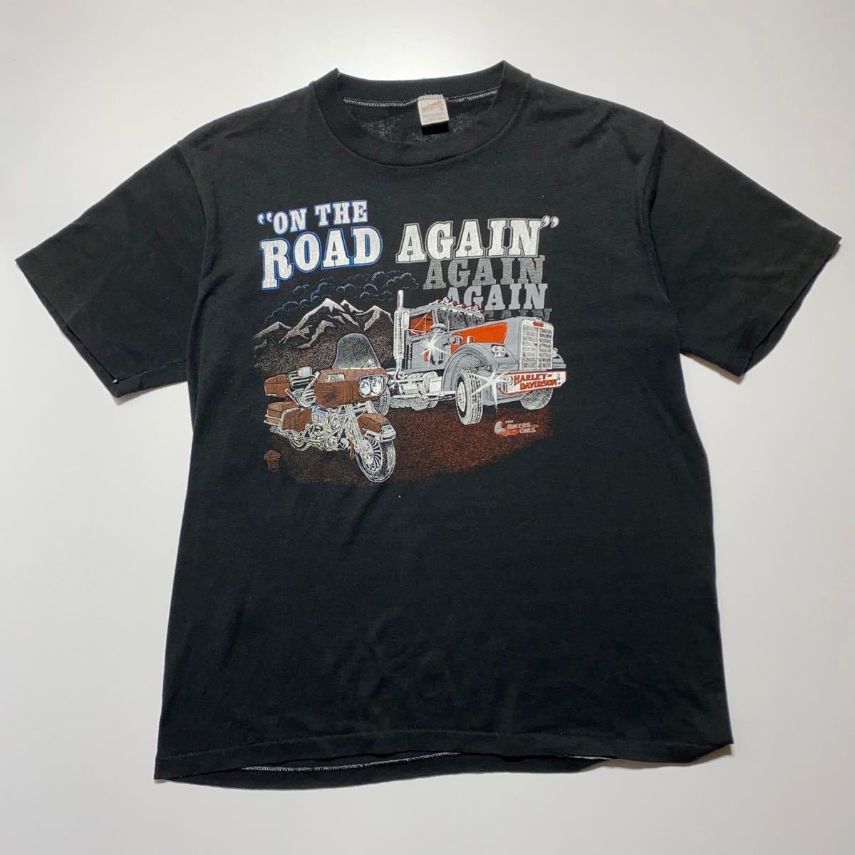 【XL】70s 80s Vintage HARLEY DAVIDSON Print Tee 70年代 80年代 ヴィンテージ ハーレーダビッドソン プリント Tシャツ USA製 G2212