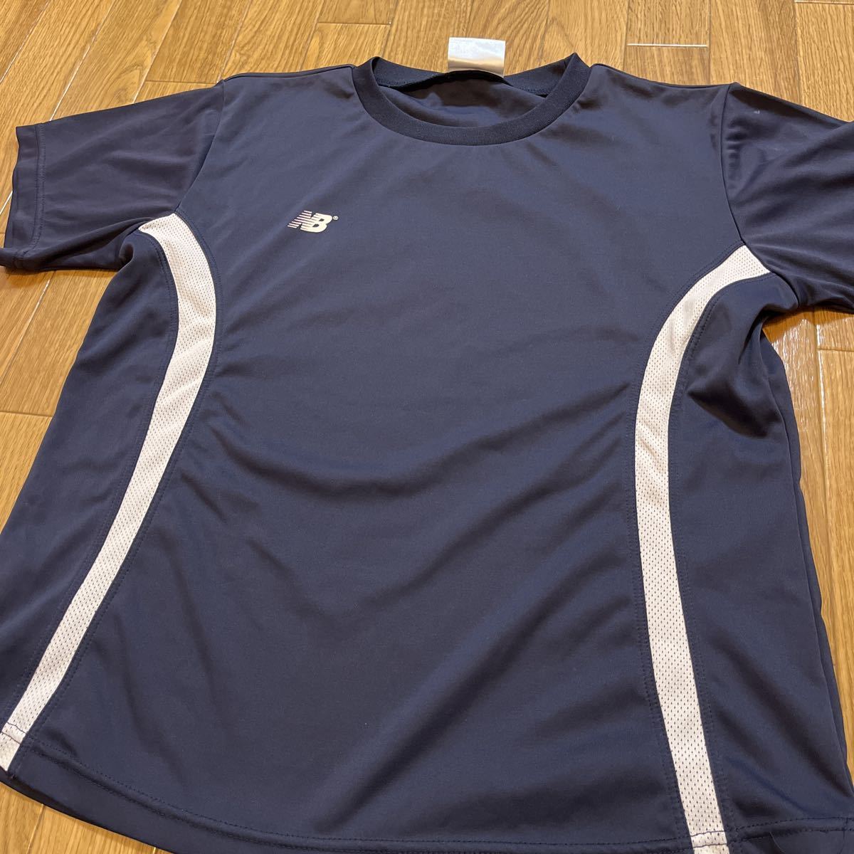♪⑦new balance ニューバランス 半袖Tシャツ スポーツウェア☆ネイビー Mサイズの画像8
